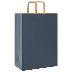 Sacchetti di Carta 50 pz con Manici Blu 32x17x44 cm 4101916