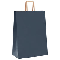 Sacchetti di Carta 50 pz con Manici Blu 32x17x44 cm 4101916