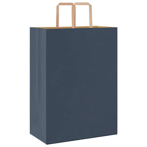 Sacchetti di Carta 50 pz con Manici Blu 32x17x44 cm 4101916