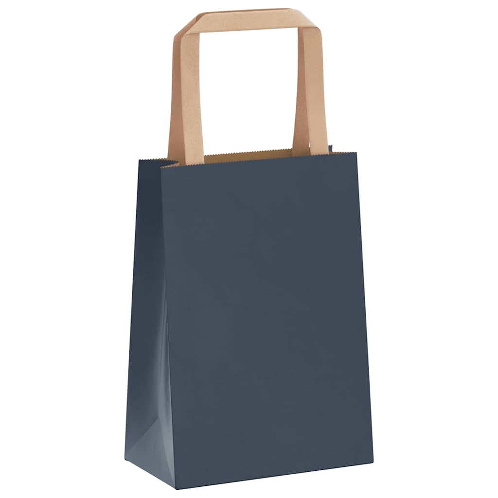 Sacchetti di Carta 250 pz con Manici Blu 15x8x21 cm 4101921