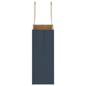 vidaXL Sacchetti di Carta 250 pz con Manici Blu 15x8x21 cm