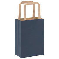 vidaXL Sacchetti di Carta 250 pz con Manici Blu 15x8x21 cm