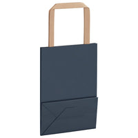 vidaXL Sacchetti di Carta 250 pz con Manici Blu 15x8x21 cm