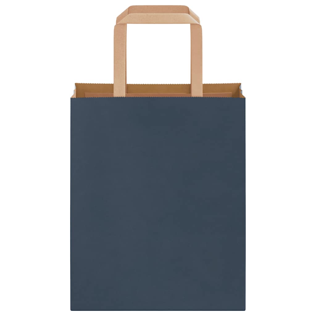 vidaXL Sacchetti di Carta 250 pz con Manici Blu 18x8x22 cm