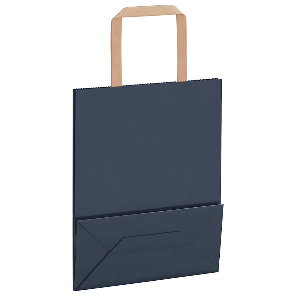 Sacchetti di Carta 250 pz con Manici Blu 18x8x22 cm 4101922