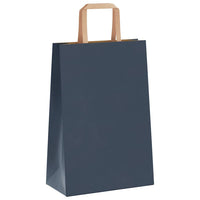 Sacchetti di Carta 250 pz con Manici Blu 21x11x31 cm