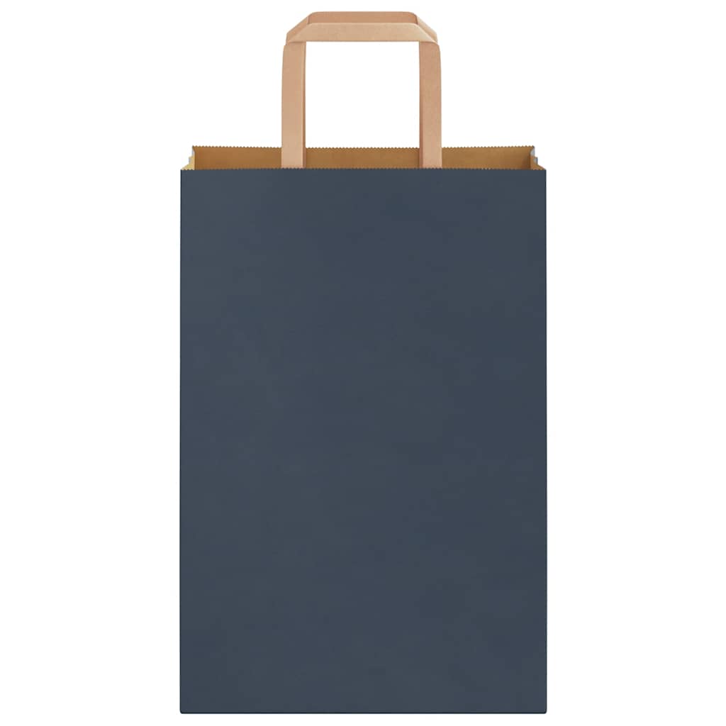 Sacchetti di Carta 250 pz con Manici Blu 21x11x31 cm