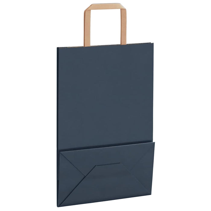 Sacchetti di Carta 250 pz con Manici Blu 21x11x31 cm