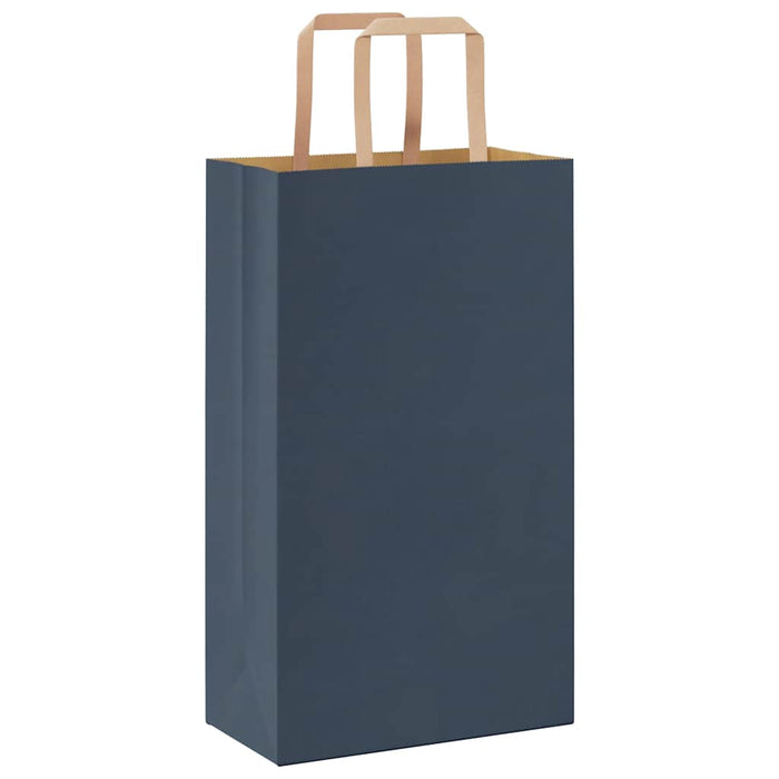 Sacchetti di Carta 250 pz con Manici Blu 21x11x36 cm 4101925