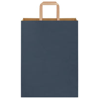 Sacchetti di Carta 250 pz con Manici Blu 26x12x35 cm