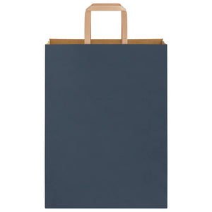 Sacchetti di Carta 250 pz con Manici Blu 26x12x35 cm