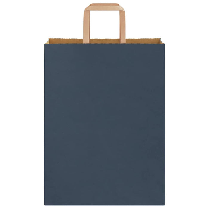 Sacchetti di Carta 250 pz con Manici Blu 26x12x35 cm