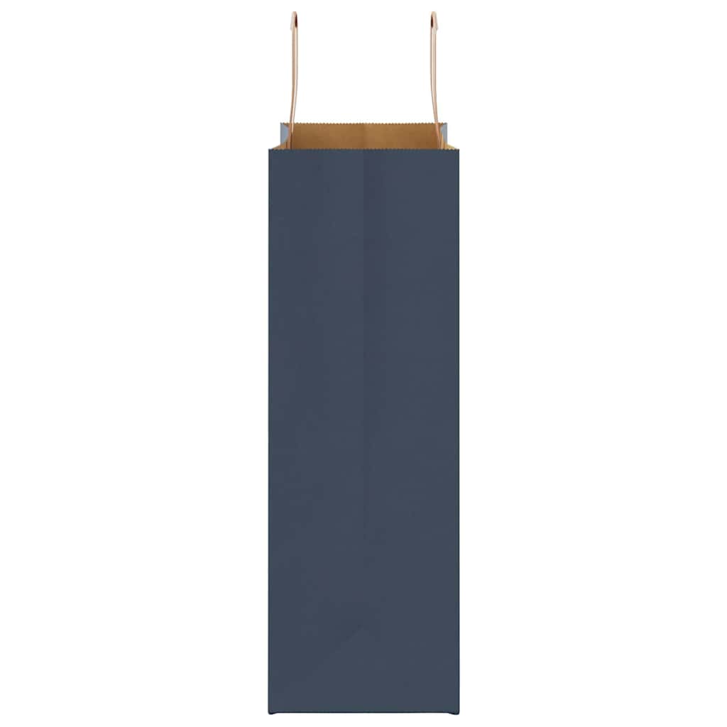 Sacchetti di Carta 250 pz con Manici Blu 26x12x35 cm 4101926