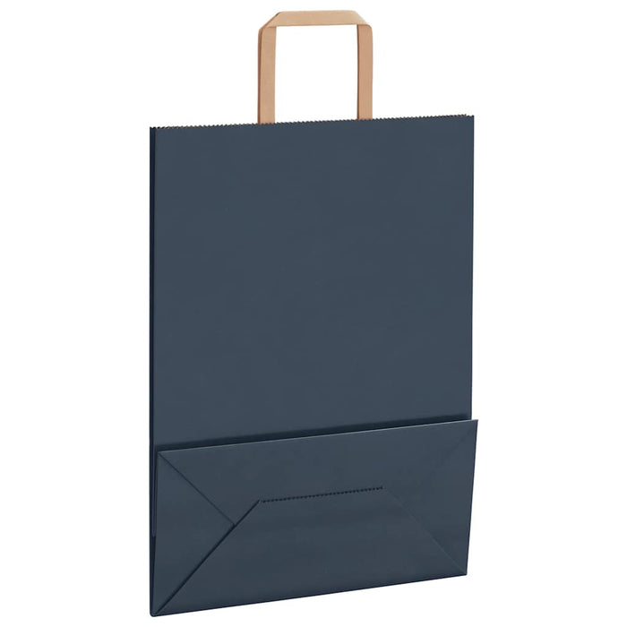 Sacchetti di Carta 250 pz con Manici Blu 26x12x35 cm