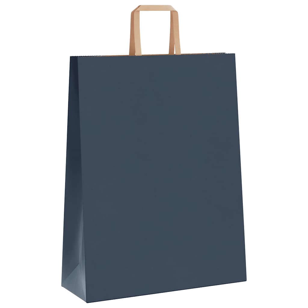 Sacchetti di Carta 250 pz con Manici Blu 32x12x42 cm 4101928