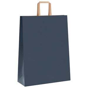 Sacchetti di Carta 250 pz con Manici Blu 32x12x42 cm 4101928