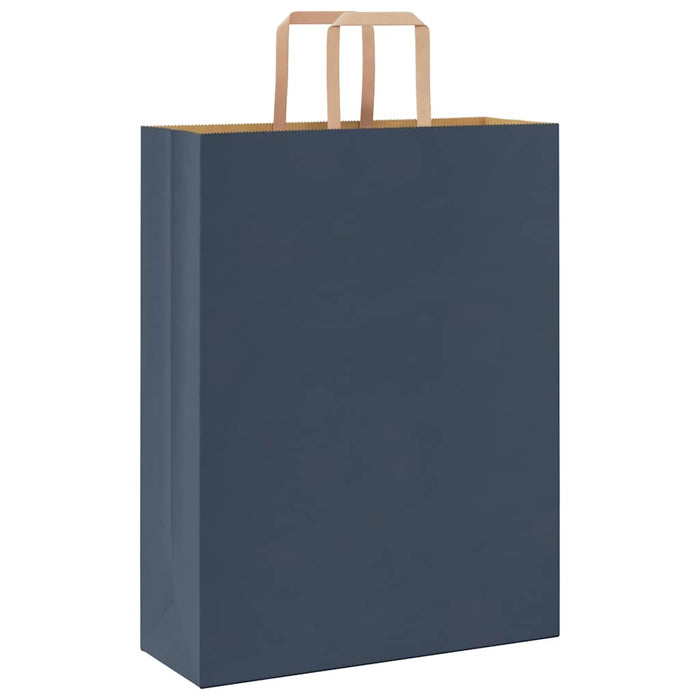 vidaXL Sacchetti di Carta 250 pz con Manici Blu 32x12x42 cm