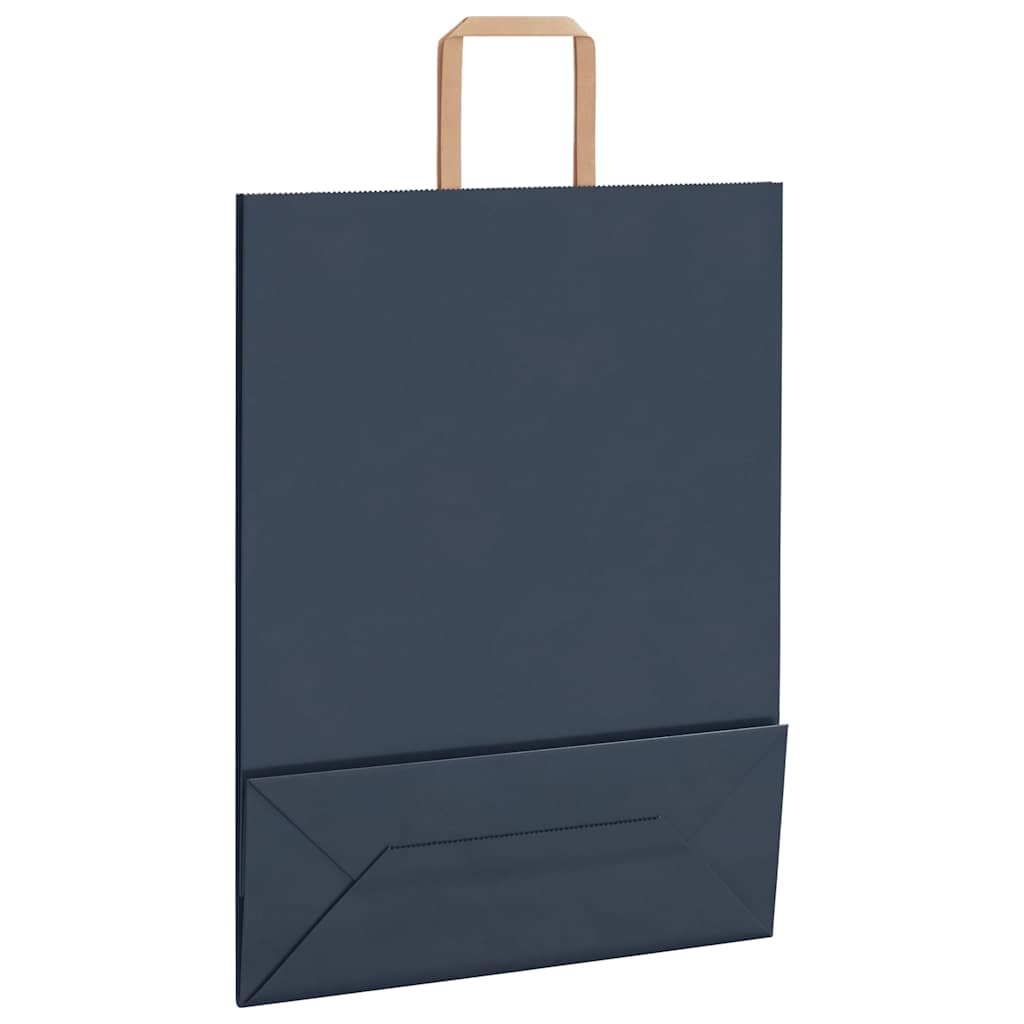 vidaXL Sacchetti di Carta 250 pz con Manici Blu 32x12x42 cm