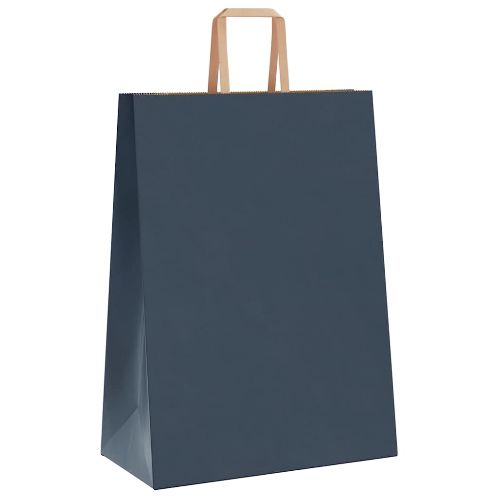 Sacchetti di Carta 250 pz con Manici Blu 32x17x44 cm