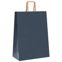 Sacchetti di Carta 250 pz con Manici Blu 32x17x44 cm