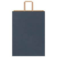 Sacchetti di Carta 250 pz con Manici Blu 32x17x44 cm