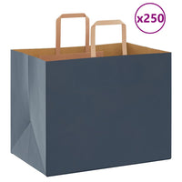 Sacchetti di Carta 250 pz con Manici Blu 32x22x24 cm
