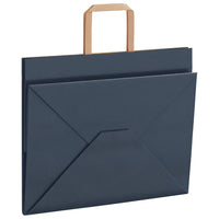 Sacchetti di Carta 250 pz con Manici Blu 32x22x24 cm