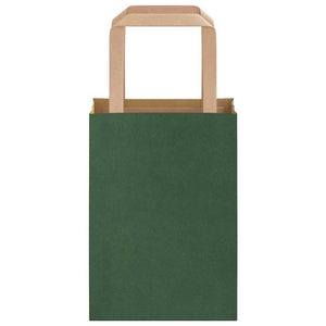 Sacchetti di Carta 50 pz con Manici Verdi 15x8x21 cm 4101935