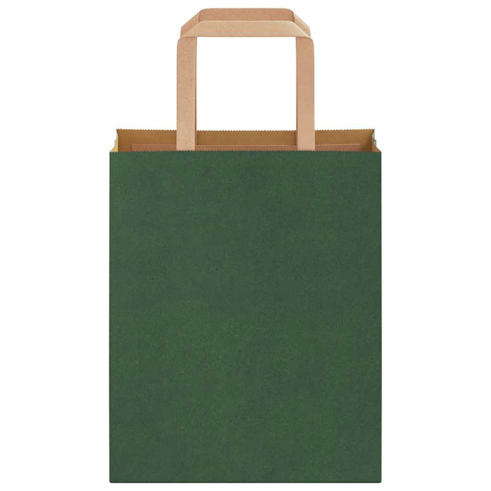 vidaXL Sacchetti di Carta 50 pz con Manici Verdi 18x8x22 cm