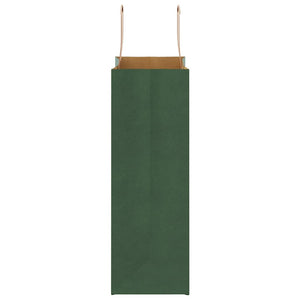 Sacchetti di Carta 50 pz con Manici Verdi 21x11x31 cm 4101938