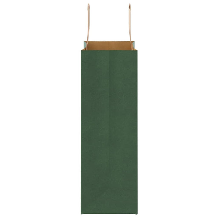 Sacchetti di Carta 50 pz con Manici Verdi 21x11x31 cm 4101938