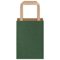 Sacchetti di Carta 250 pz con Manici Verdi 15x8x21 cm 4101949