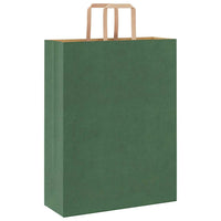 vidaXL Sacchetti di Carta 250 pz con Manici Verdi 32x12x42 cm