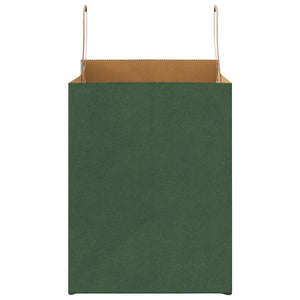 Sacchetti di Carta 250 pz con Manici Verdi 32x22x28 cm 4101960