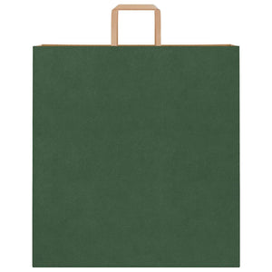 vidaXL Sacchetti di Carta 250 pz con Manici Verdi 45x17x48 cm