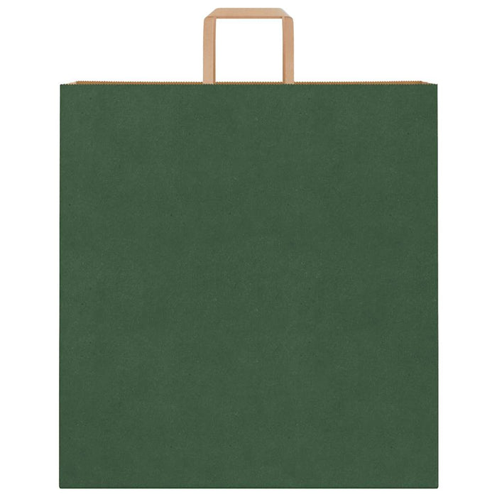 vidaXL Sacchetti di Carta 250 pz con Manici Verdi 45x17x48 cm