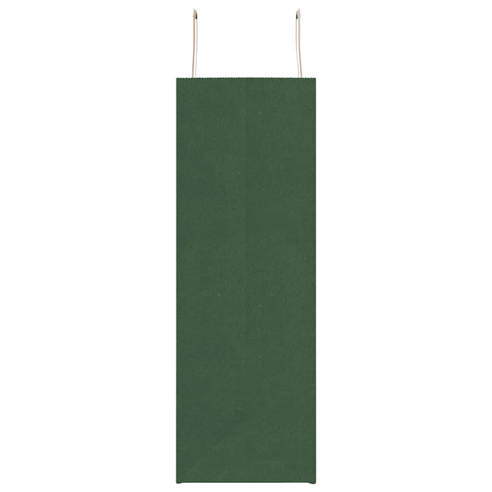 vidaXL Sacchetti di Carta 250 pz con Manici Verdi 45x17x48 cm