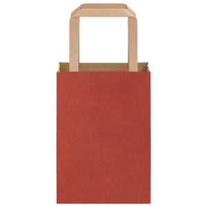 Sacchetti di Carta 50 pz con Manici Rossi 15x8x21 cm 4101963