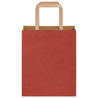 Sacchetti di Carta 50 pz con Manici Rossi 18x8x22 cm