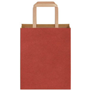 Sacchetti di Carta 50 pz con Manici Rossi 18x8x22 cm
