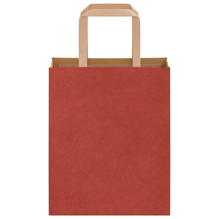 Sacchetti di Carta 50 pz con Manici Rossi 18x8x22 cm 4101964