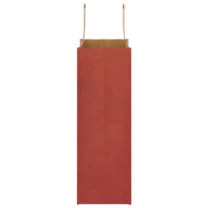 Sacchetti di Carta 50 pz con Manici Rossi 21x11x31 cm 4101966