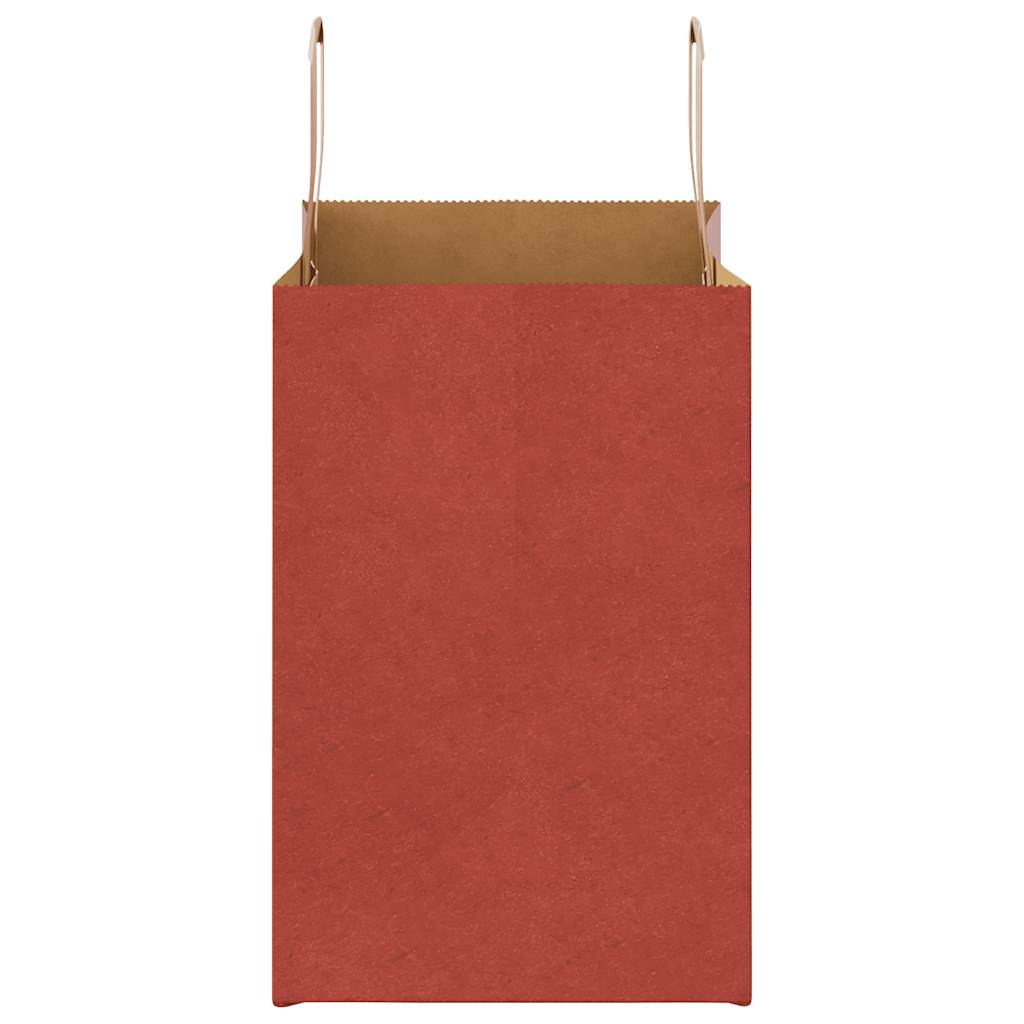 vidaXL Sacchetti di Carta 50 pz con Manici Rossi 26x17x25 cm
