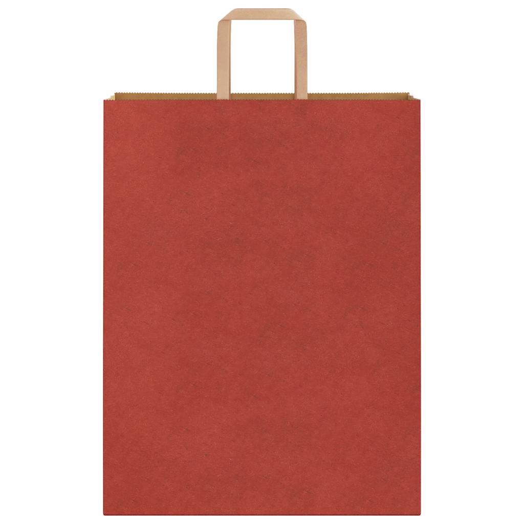 Sacchetti di Carta 50 pz con Manici Rossi 32x12x42 cm