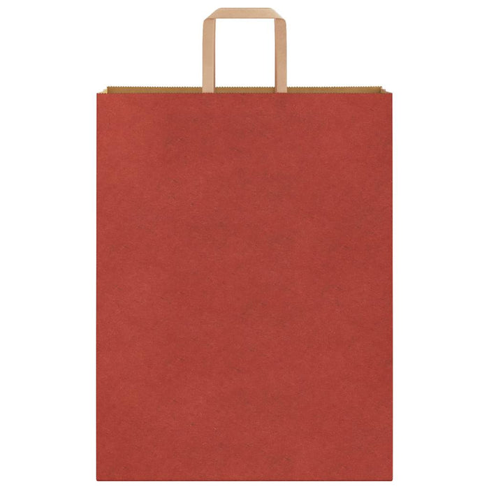 Sacchetti di Carta 50 pz con Manici Rossi 32x12x42 cm
