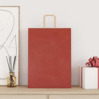 Sacchetti di Carta 50 pz con Manici Rossi 32x17x44 cm