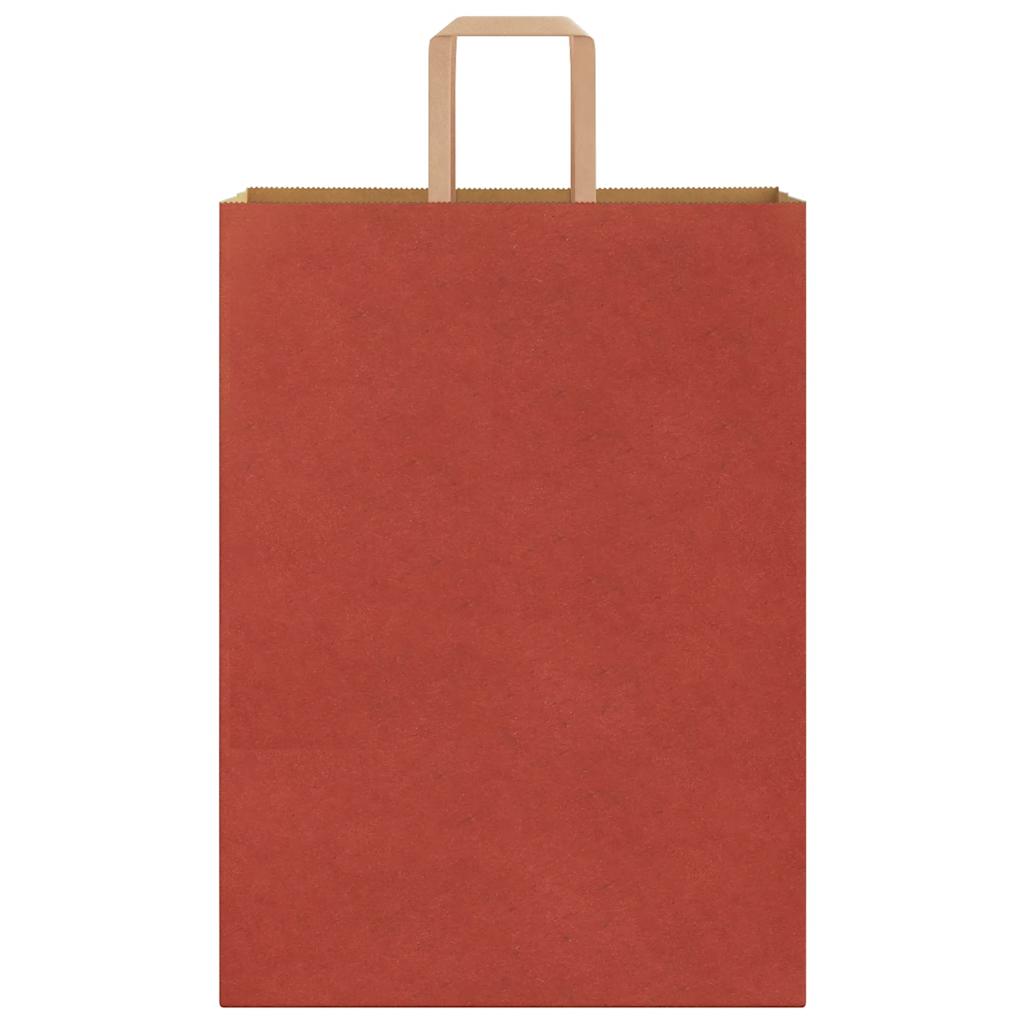Sacchetti di Carta 50 pz con Manici Rossi 32x17x44 cm