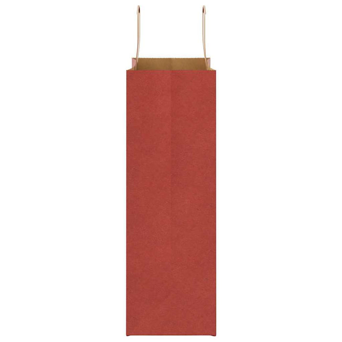 vidaXL Sacchetti di Carta 250 pz con Manici Rossi 26x12x35 cm