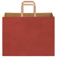 Sacchetti di Carta 250 pz con Manici Rossi 32x17x25 cm 4101985