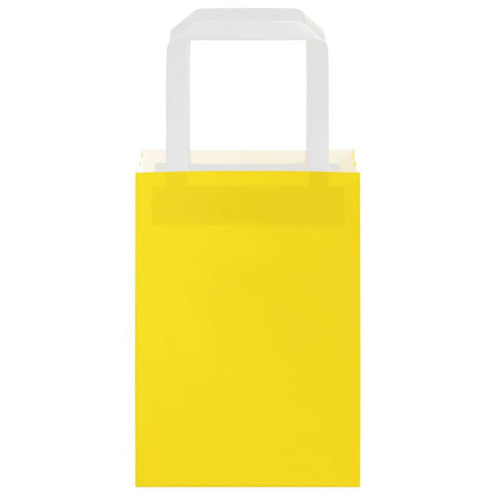 Sacchetti di Carta 50 pz con Manici Gialli 15x8x21 cm 4101991